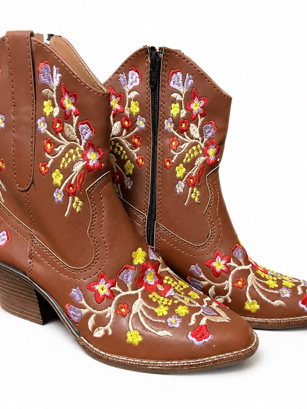 Women floral embroidery boots